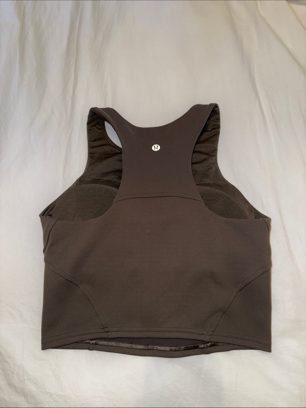 Lululemon Olive Wunder Train Racerback Tank Size 4 Everlux B/C Cups Bra - Picture 6 of 8